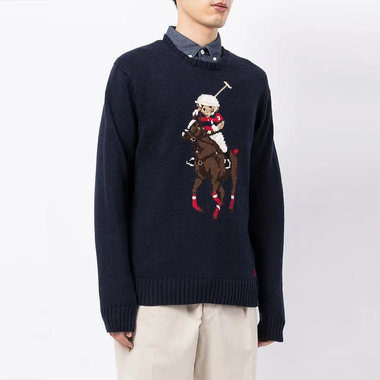 Мужской свитер с принтом Polo Bear Polo Ralph Lauren, Marine Blue — фото 4