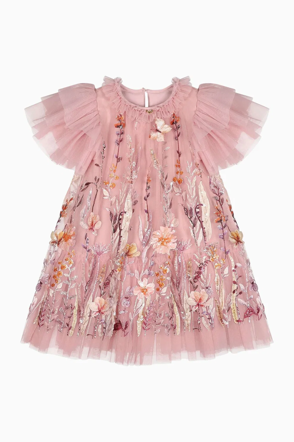 Платье с вышивкой в тюле Heather Embroidered Angel's Face