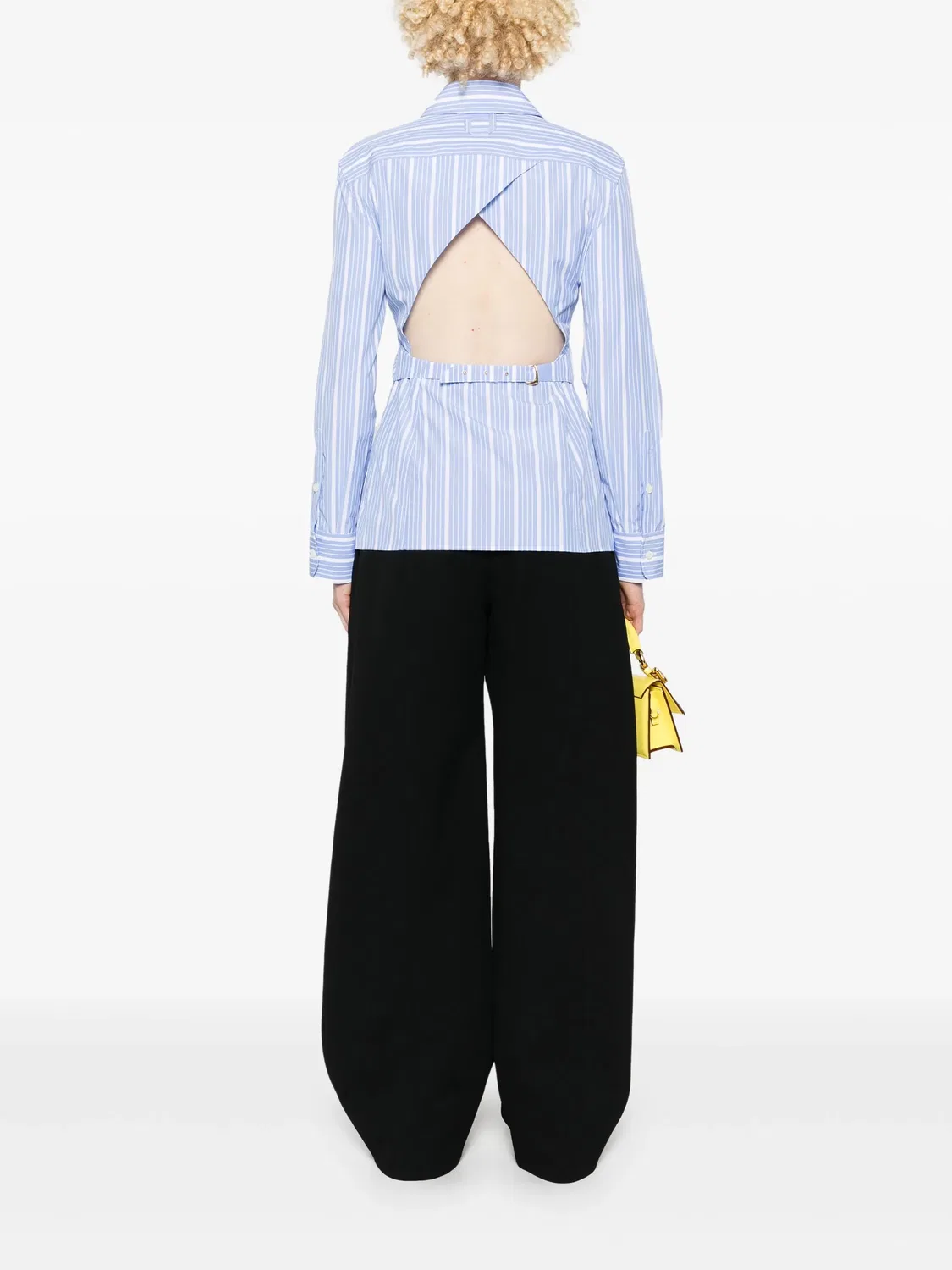 Рубашка Jacquemus La Chemise De Costume, небесно-голубой/белый — фото 4