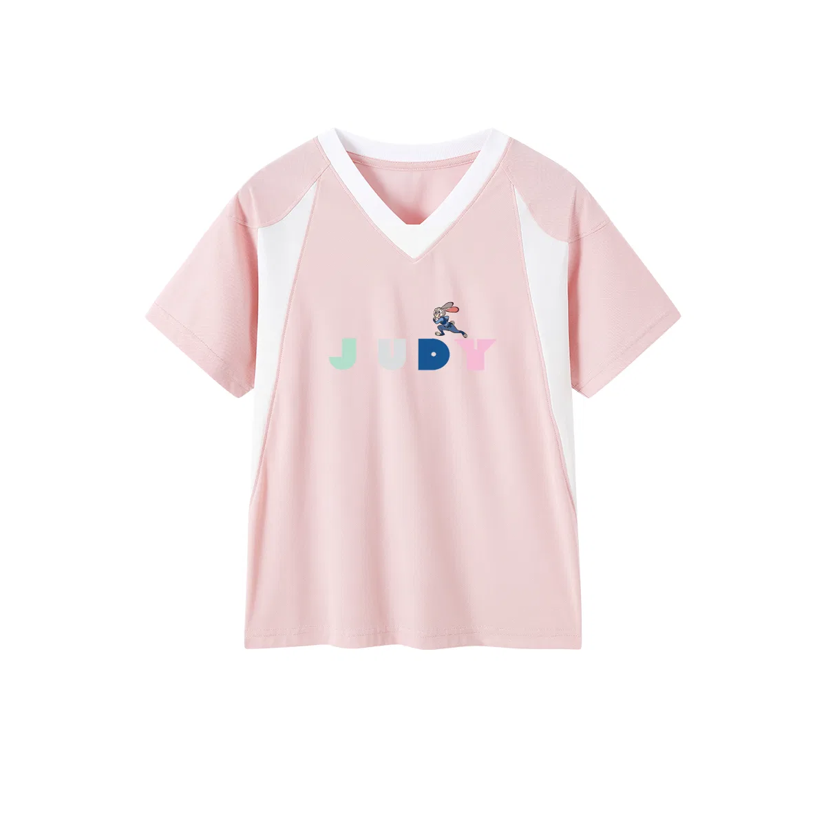 Детская футболка с V-образным вырезом Disney Grade School T Shirts V Neck Thin Stretch, Pink