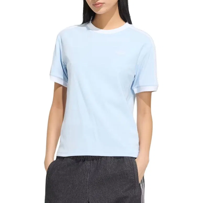 Женская футболка с круглым вырезом Adidas Originals, Sky Blue — фото 3