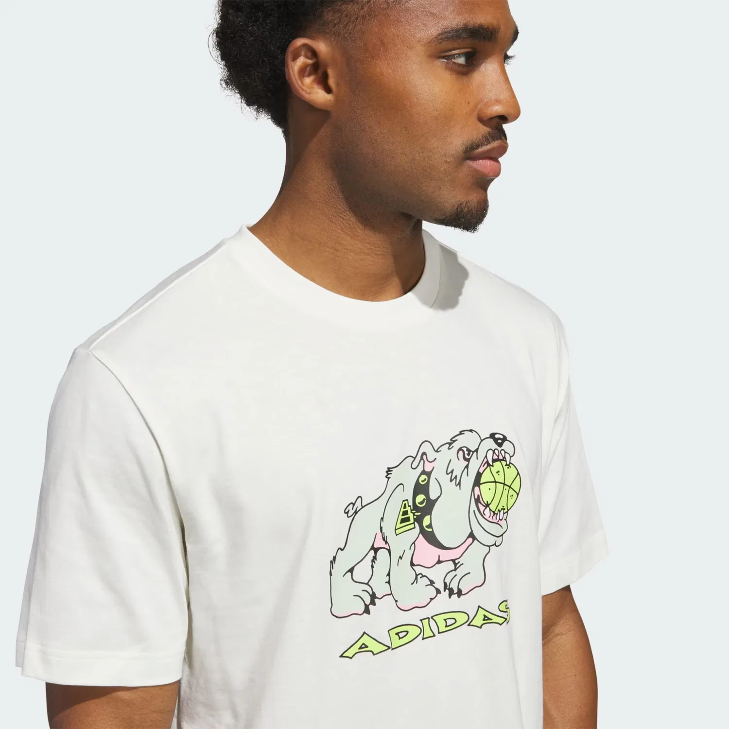Футболка Adidas Performance Shirt That Dawg In Em белого цвета — фото 4