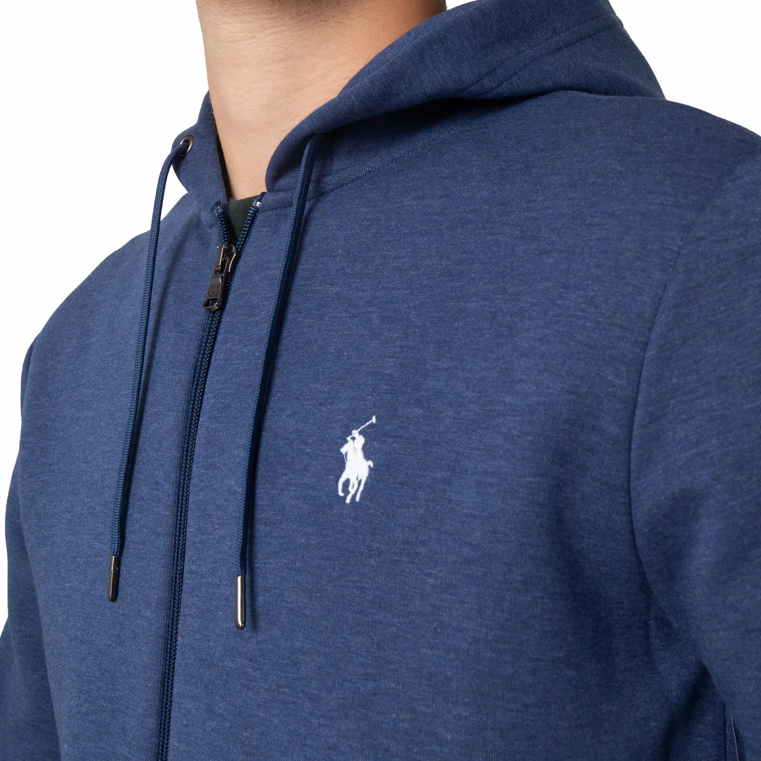 Худи с капюшоном и вышивкой пони Double Knit Polo-Pony Polo Ralph Lauren, Blue — фото 2
