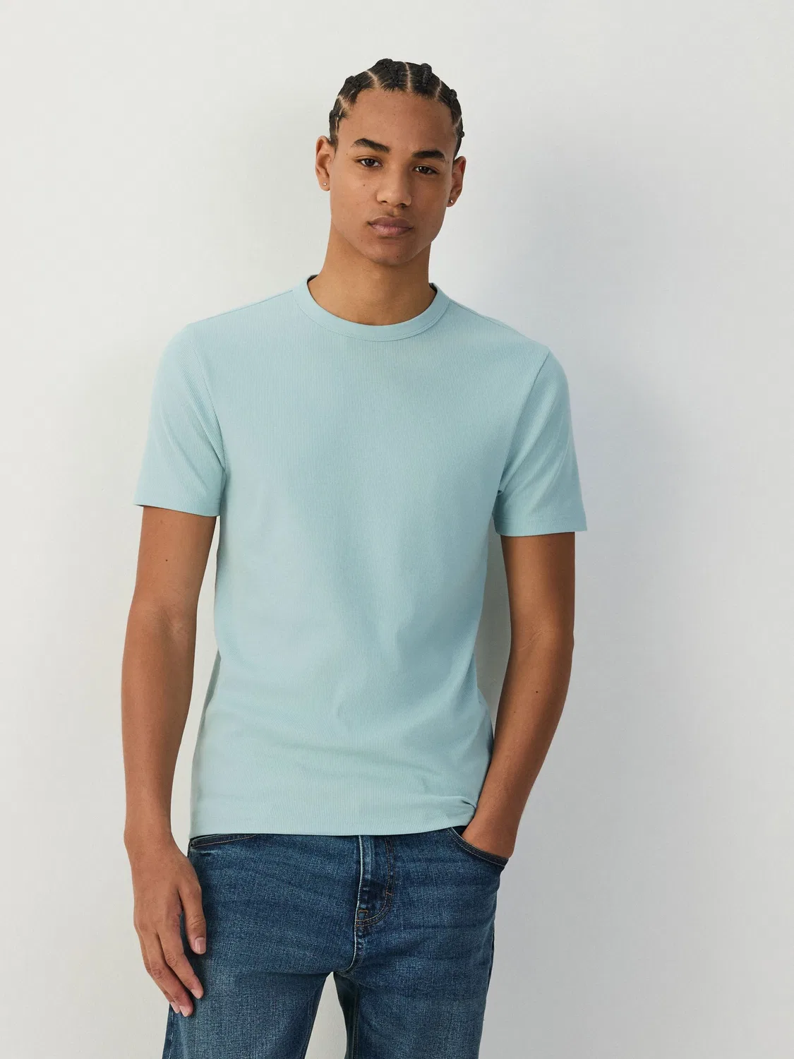 Футболка с рифленой текстурой Slim Fit Next, синий