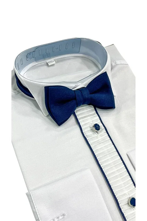 Детская рубашка для мальчиков с длинным рукавом Glam Senior, Navy Blue — фото 3