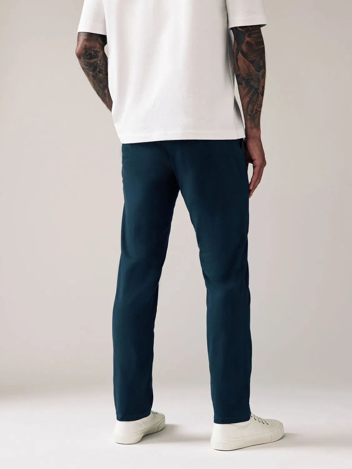 Брюки чинос slim fit Next, темно-синие — фото 4