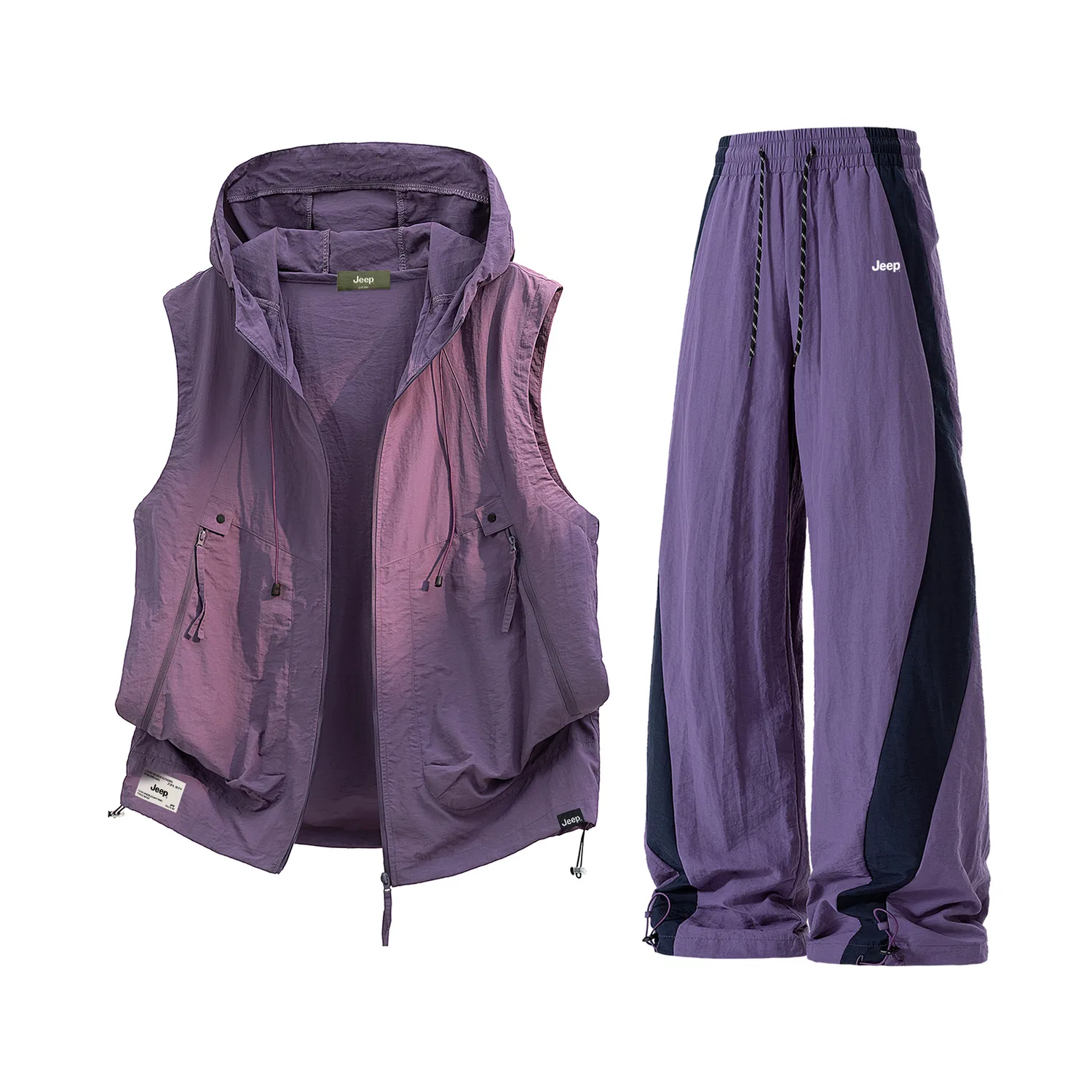 Детский комплект из жилета и брюк с капюшоном Jeep, Wild Purple