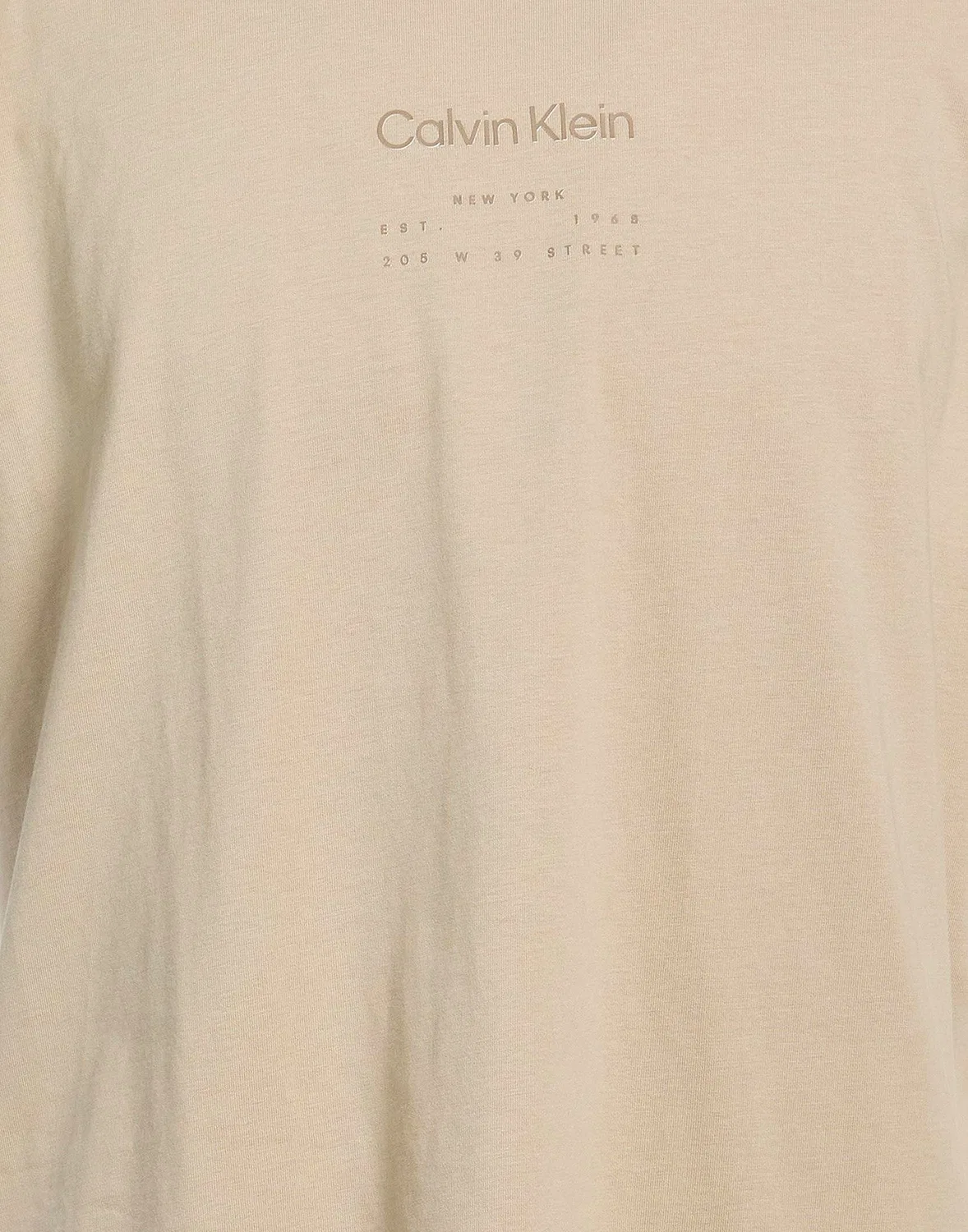 Мужская футболка с принтом Calvin Klein, бежевый — фото 4