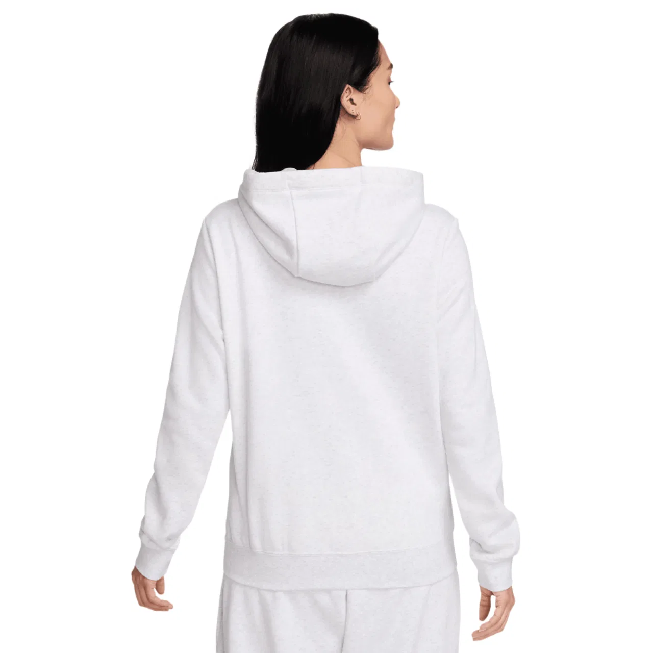 Женское худи Club Fleece Nike, цвет Birch Heather/Black — фото 2