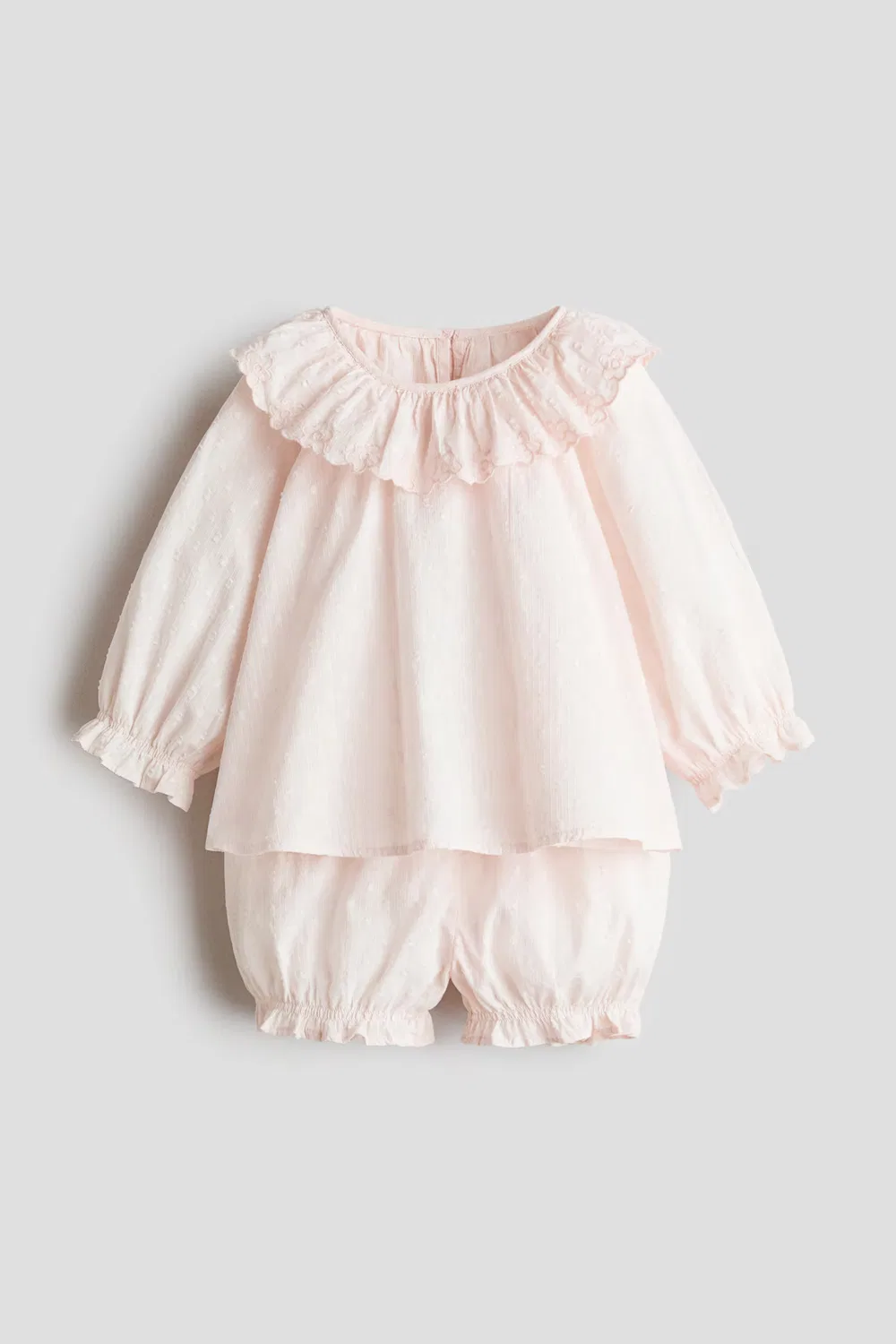 Комплект из двух предметов из хлопка с перьями H&M, Helles Puderrosa