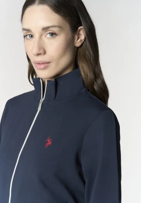 Толстовка на молнии из хлопка Zip-up sweatshirt U.S. Polo Assn., blu, синий — фото 4
