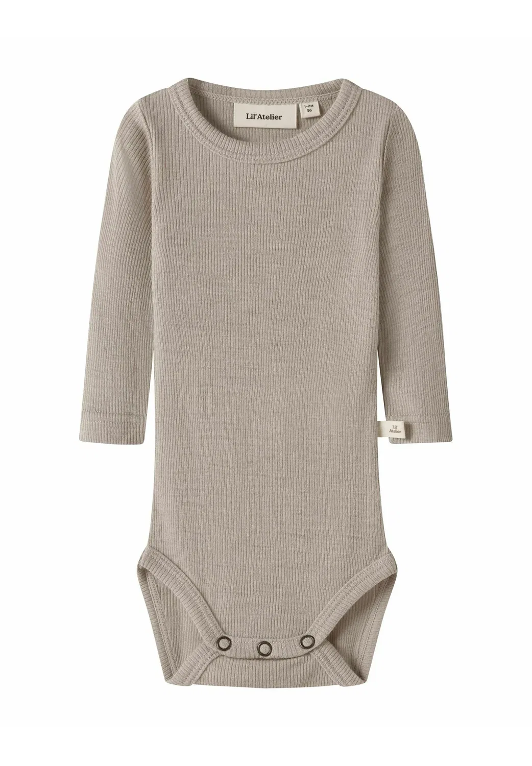 Strampler langarm унисекс - боди Lil' Atelier, Feather Gray — фото 3