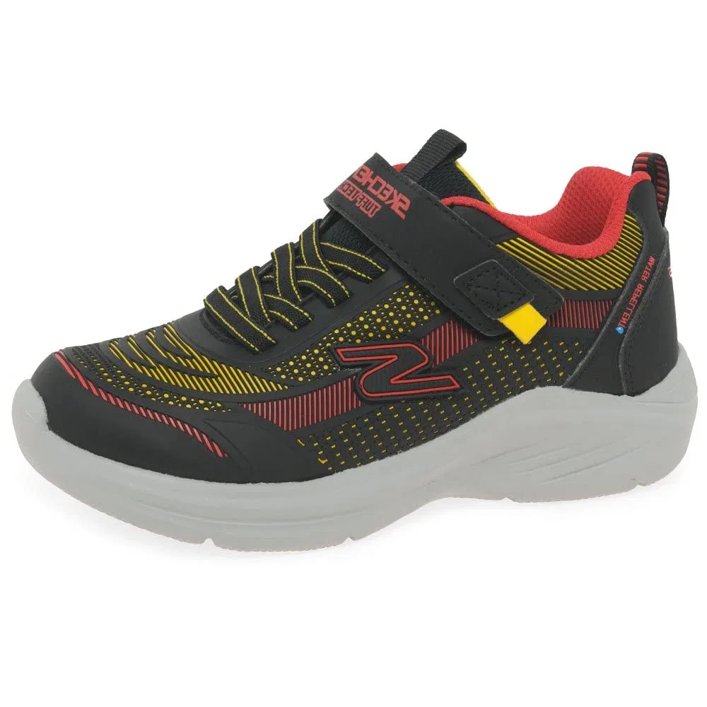 Детские кроссовки для мальчиков с липучкой Hyper-blitz Skechers, Nero Rosso