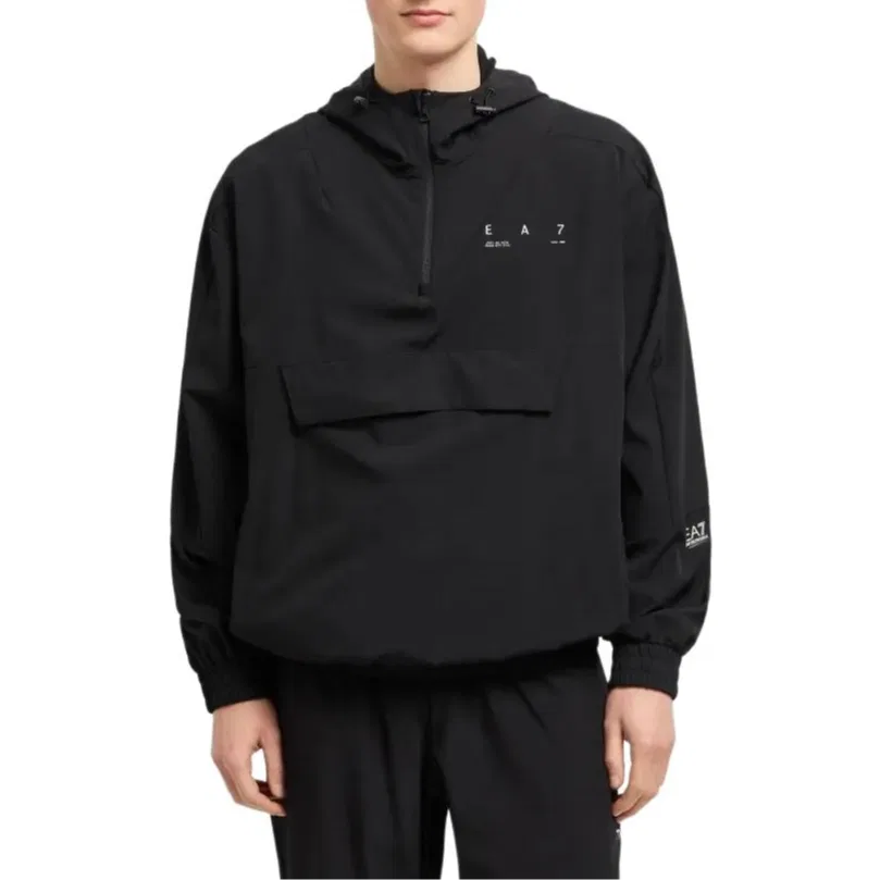 Мужская куртка с логотипом Ea7 EMPORIO ARMANI, Черный — фото 3