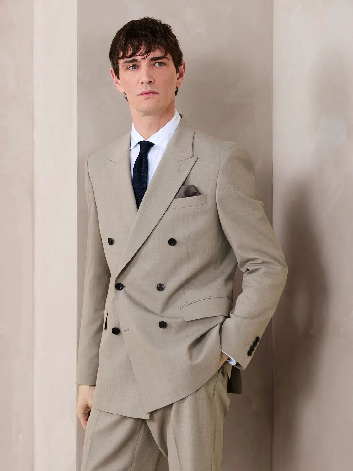 Пиджак Neutral Fit N. Premium Texture с шерстью Next, нейтральный