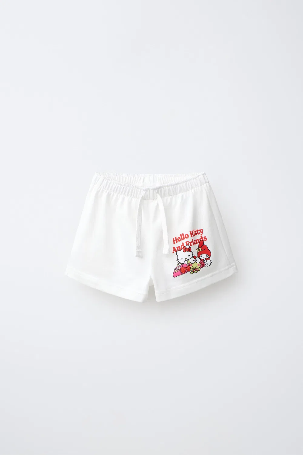 Привет, Китти и друзья Шорты Sanrio Bermuda ZARA, White
