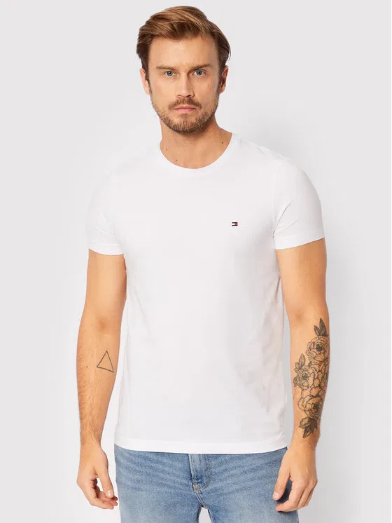 Футболка slim fit Core Stretch Tommy Hilfiger, белый