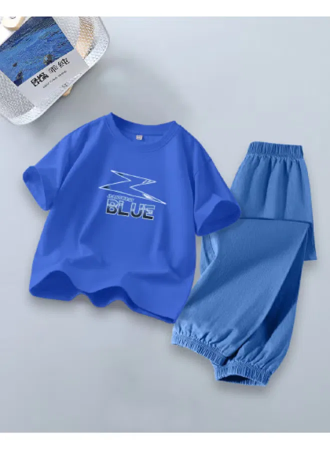 Комплект футболка с коротким рукавом и джоггеры Jeanswest, королевский синий