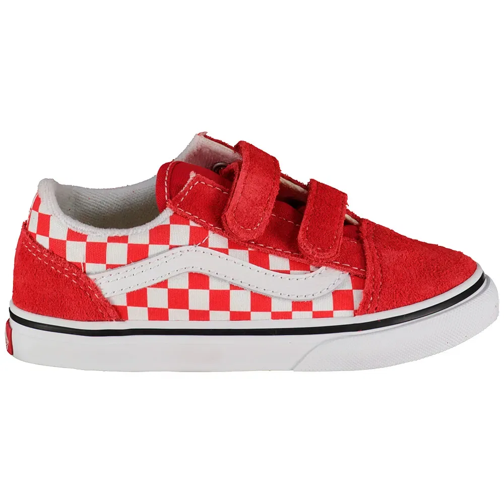 Детские кроссовки для девочек с липучками Old Skool V Vans, Red