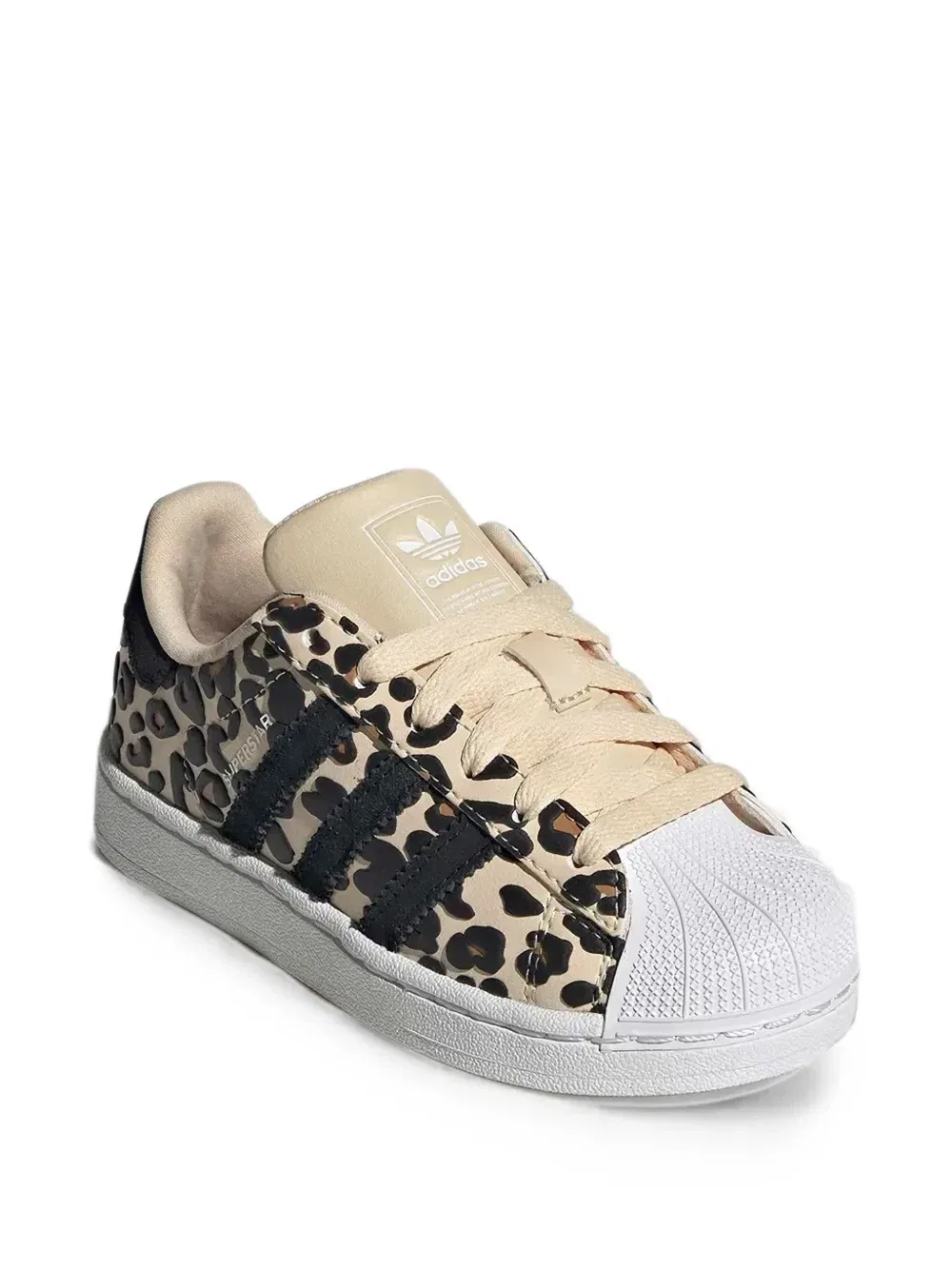 Кроссовки Superstar II с леопардовым принтом Adidas Kids, бежевый