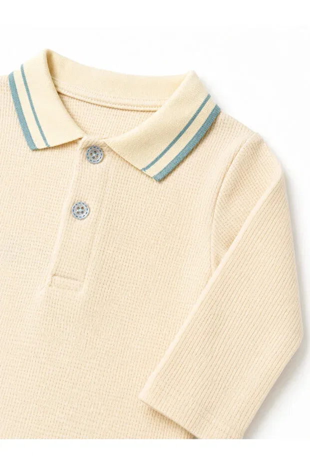 Детское боди с длинным рукавом Basics For My Baby, Beige — фото 2