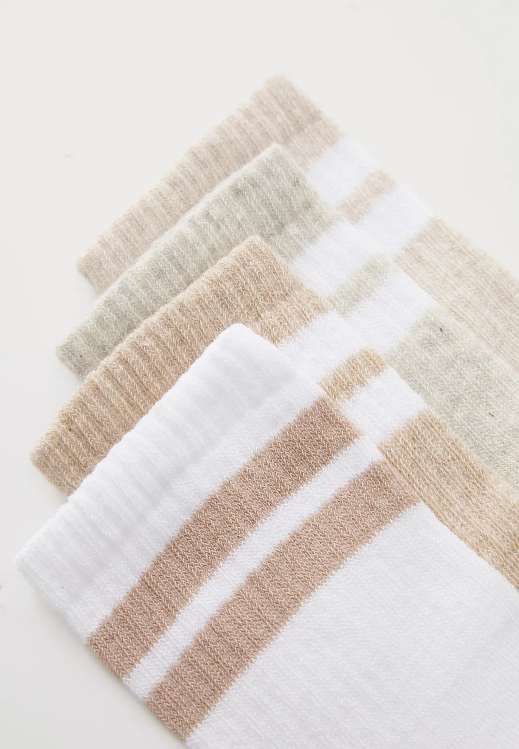 7 пар носков Friboo By Zalando, Mottled Light Grey/ Mottled Beige/White — фото 2