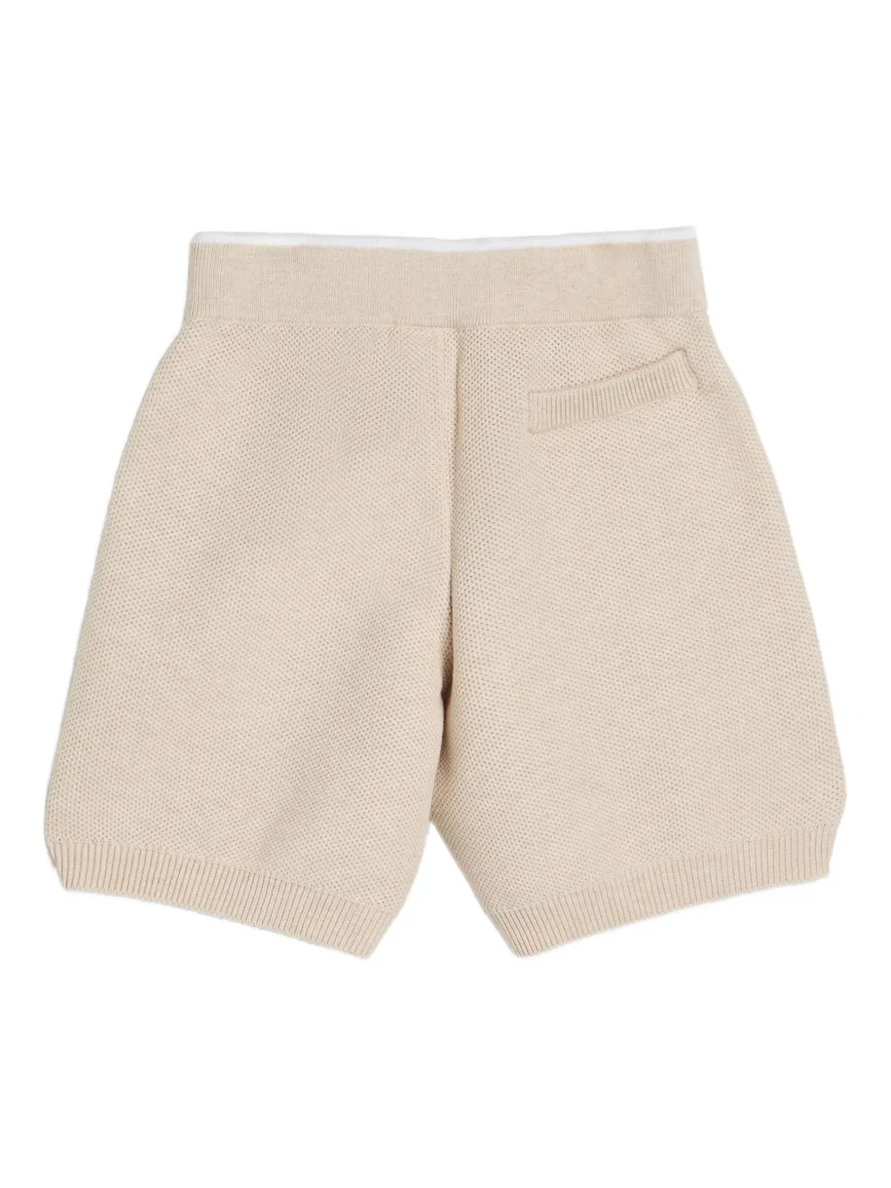 Шорты с логотипом Brunello Cucinelli Kids, бежевый — фото 2