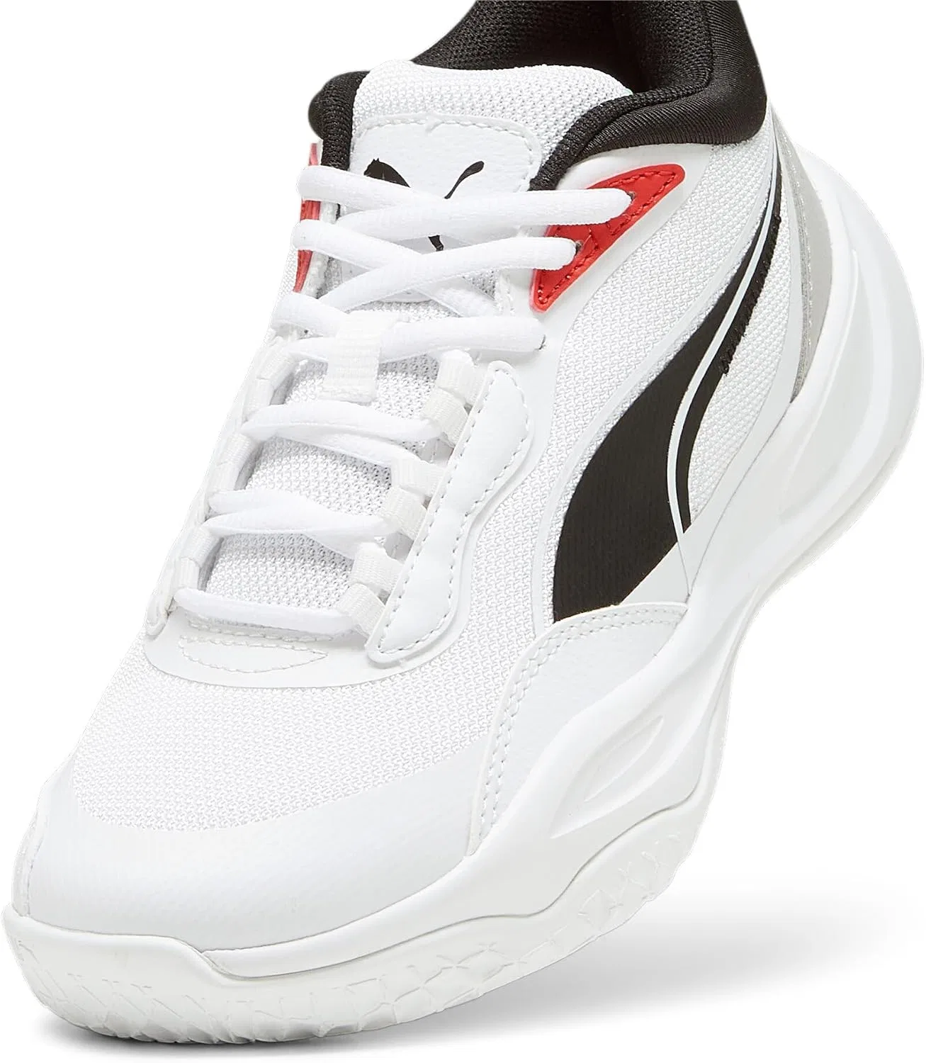 Детские кроссовки для мальчиков Playmaker Pro Plus PUMA, Ash Gray All Time Red-Puma Black — фото 4