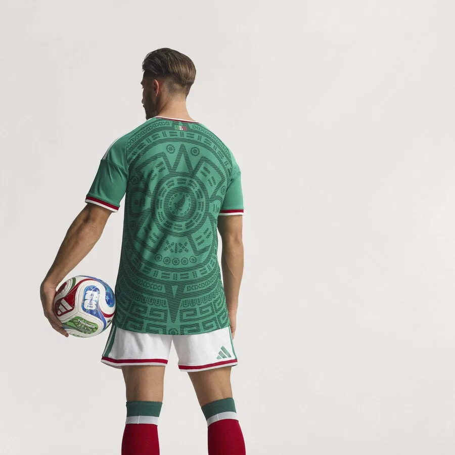 Футболка ADIDAS PERFORMANCE 'Mexico 26 Home Authentic' зеленого цвета