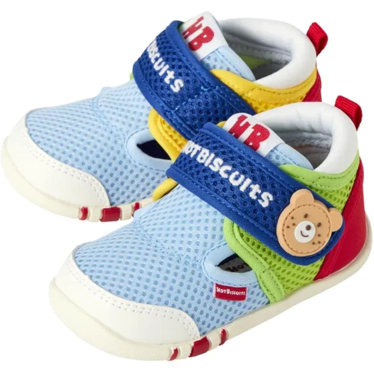 Детские пинетки MIKI HOUSE Double Russell Pre Walking Shoes & Sock Shoes, Blue Green Red — фото 4