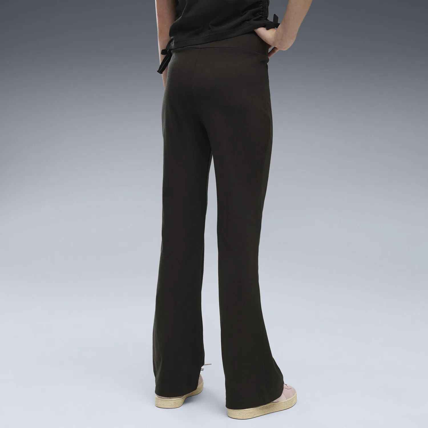 Детские леггинсы с высокой посадкой и расклешенным низом Essentials High-Waist Flared Leggings Puma, цвет Schwarz — фото 3