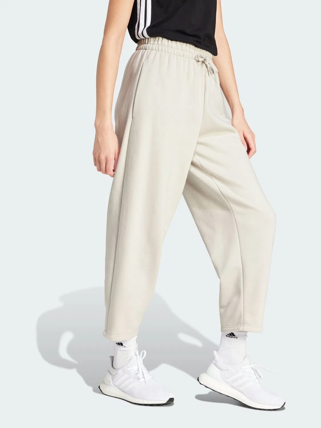 Джоггеры из флиса, Contemporary Logo adidas, кремовый