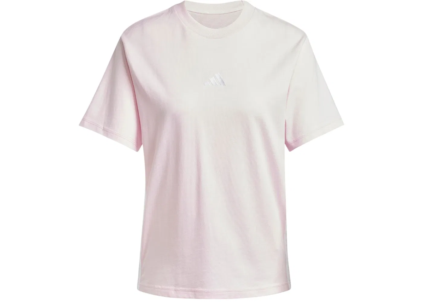 Женская футболка с тремя полосками Adidas, Clear Pink/White