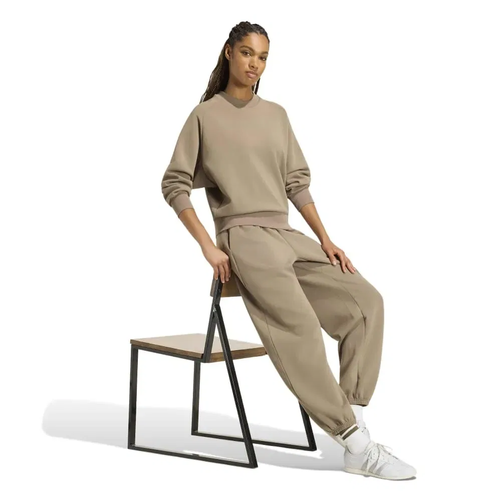 Свитшот свободный Soft Lux Loose Adidas, бежевый — фото 4