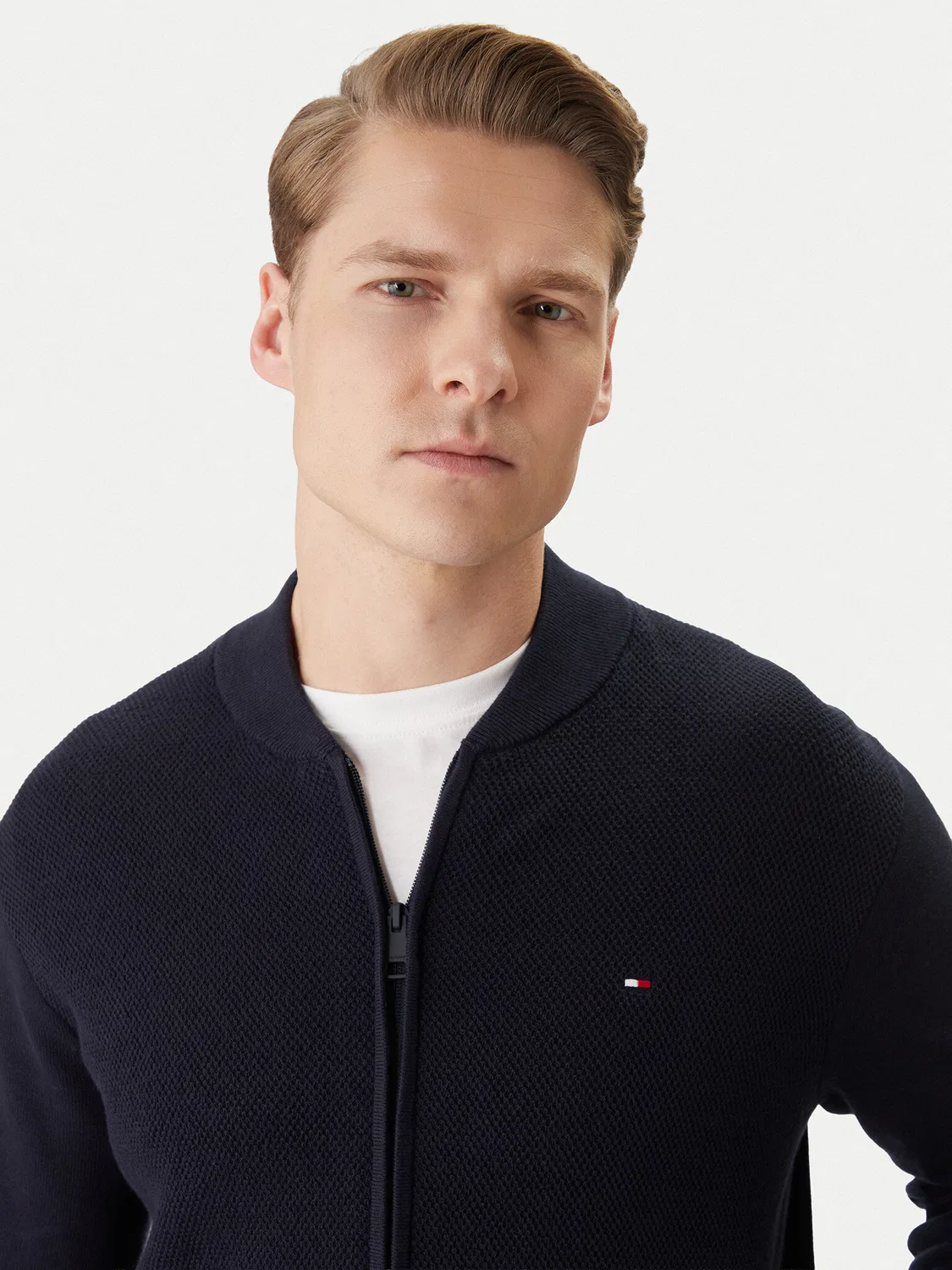 Мужской кардиган стандартного кроя Tommy Hilfiger, темно-синий — фото 4