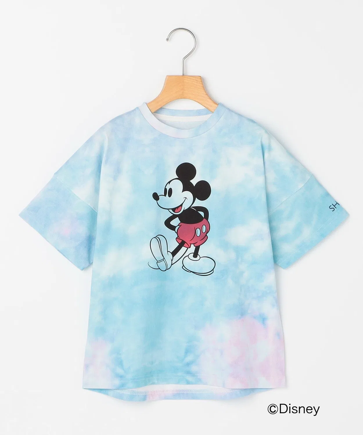 Детская футболка с принтом Mickey Mouse Ти-дай L/130-140 см SHIPS, Light Blue