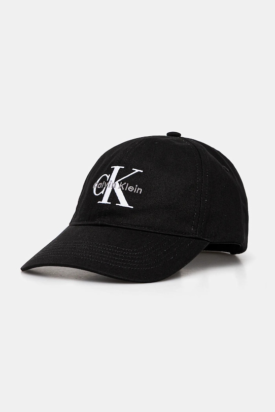 

Хлопковая кепка с козырьком Calvin Klein, черный