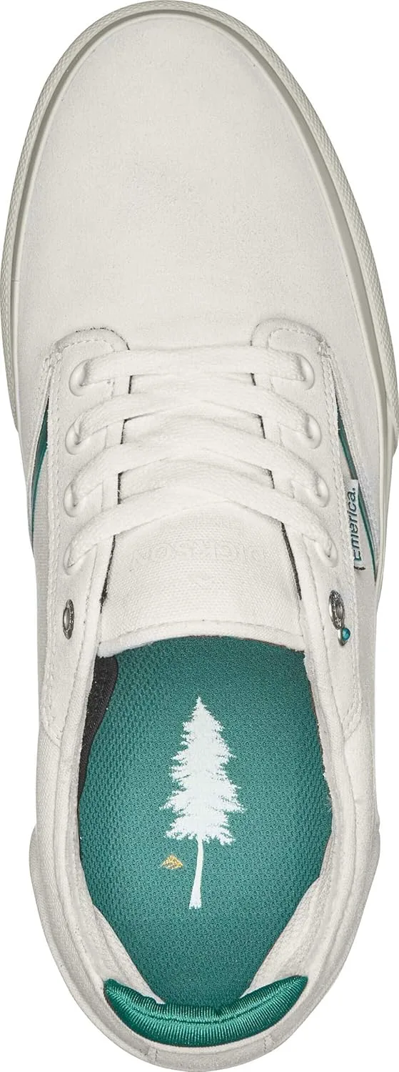 

Emerica Dickson - профессиональный скейт-стиль, усиленная вулканизация, удобная посадка, повседневные кроссовки 2025, белый/зеленый