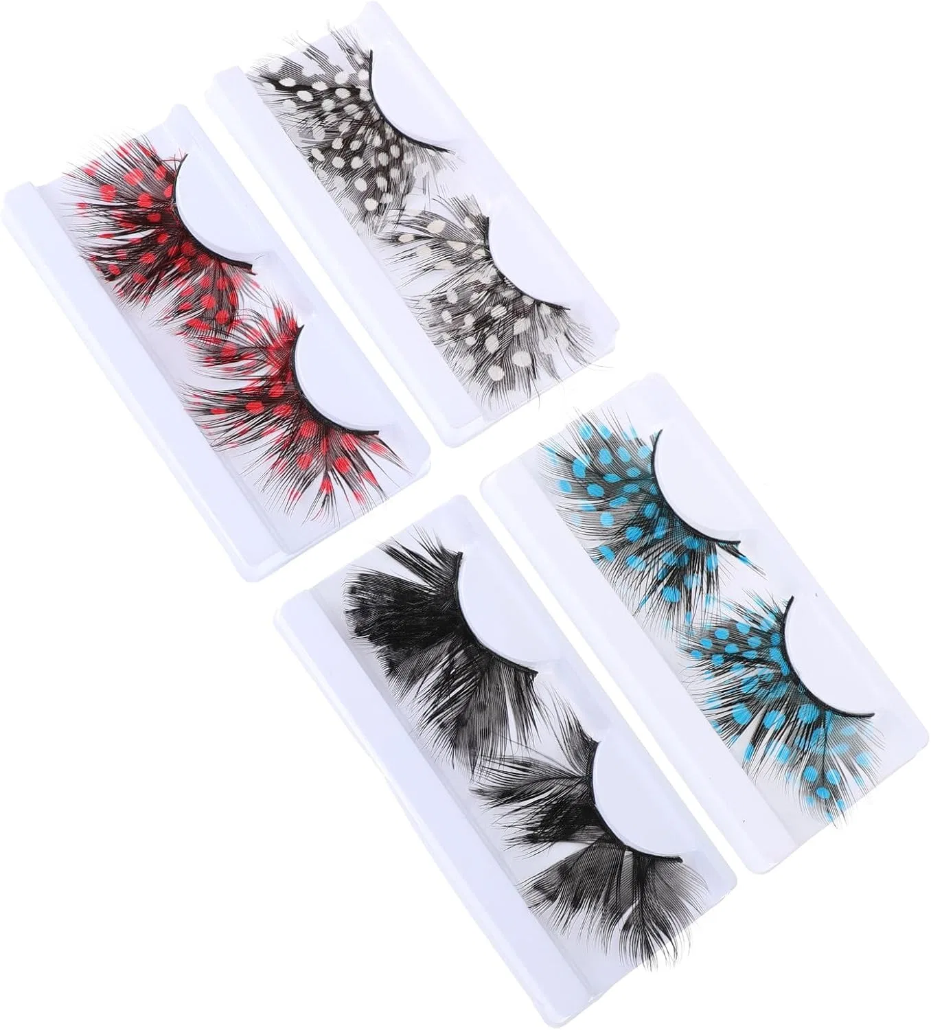 Накладные ресницы цветные с пятнышками GANAZONO для Хэллоуина, косплея, 4 шт
