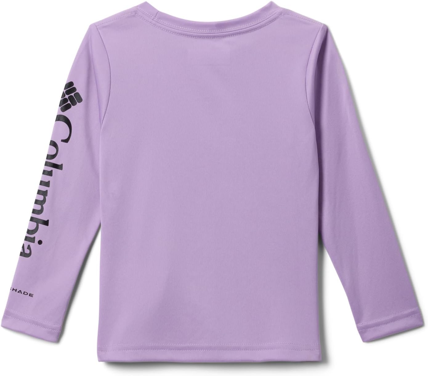 Колумбия, футболка для девочек Tidal с длинным рукавом Columbia, Hydrangea/Black Logo — фото 2