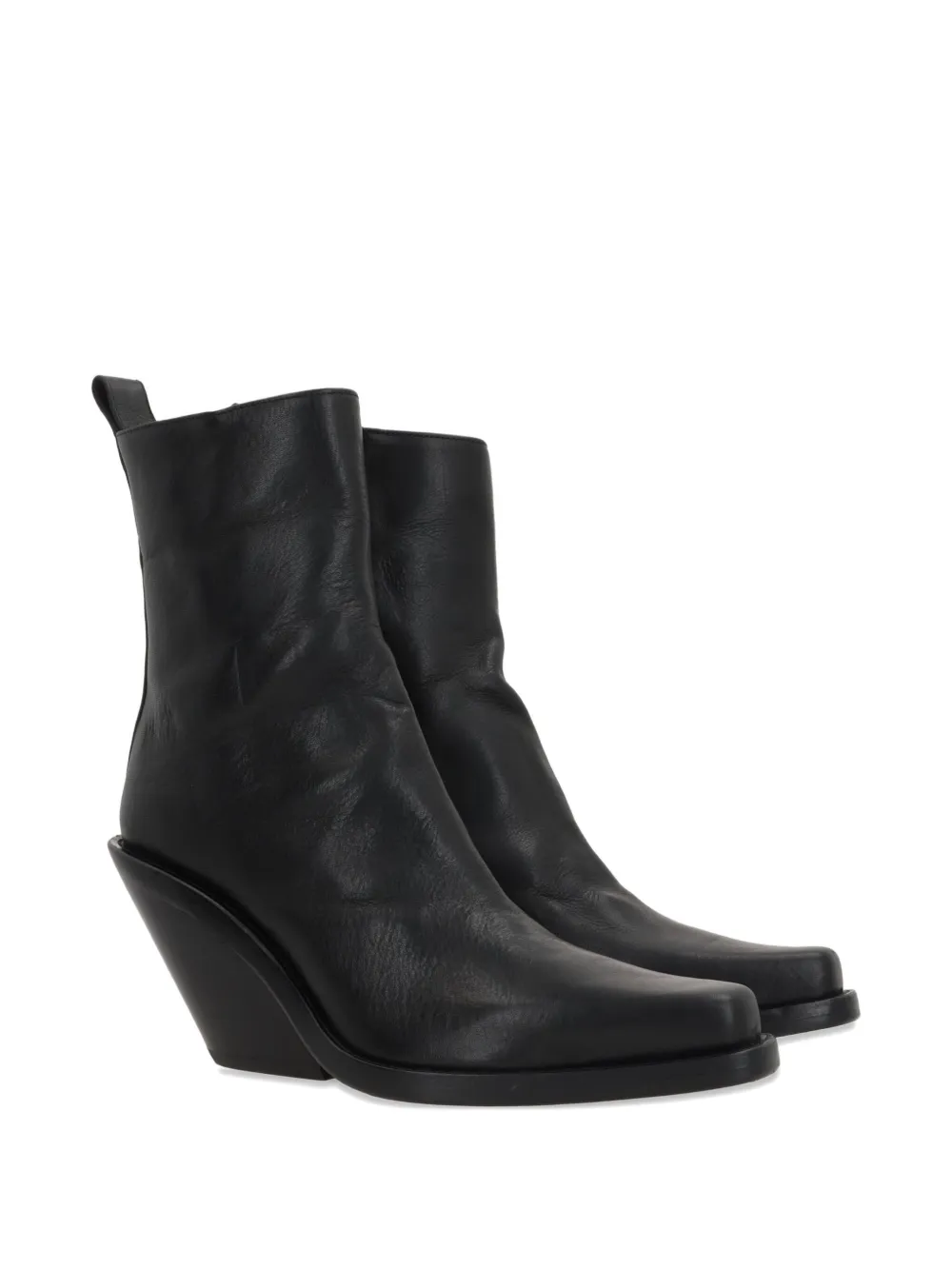 Ботинки из телячьей кожи на каблуке 75 мм Ann Demeulemeester, черный — фото 2