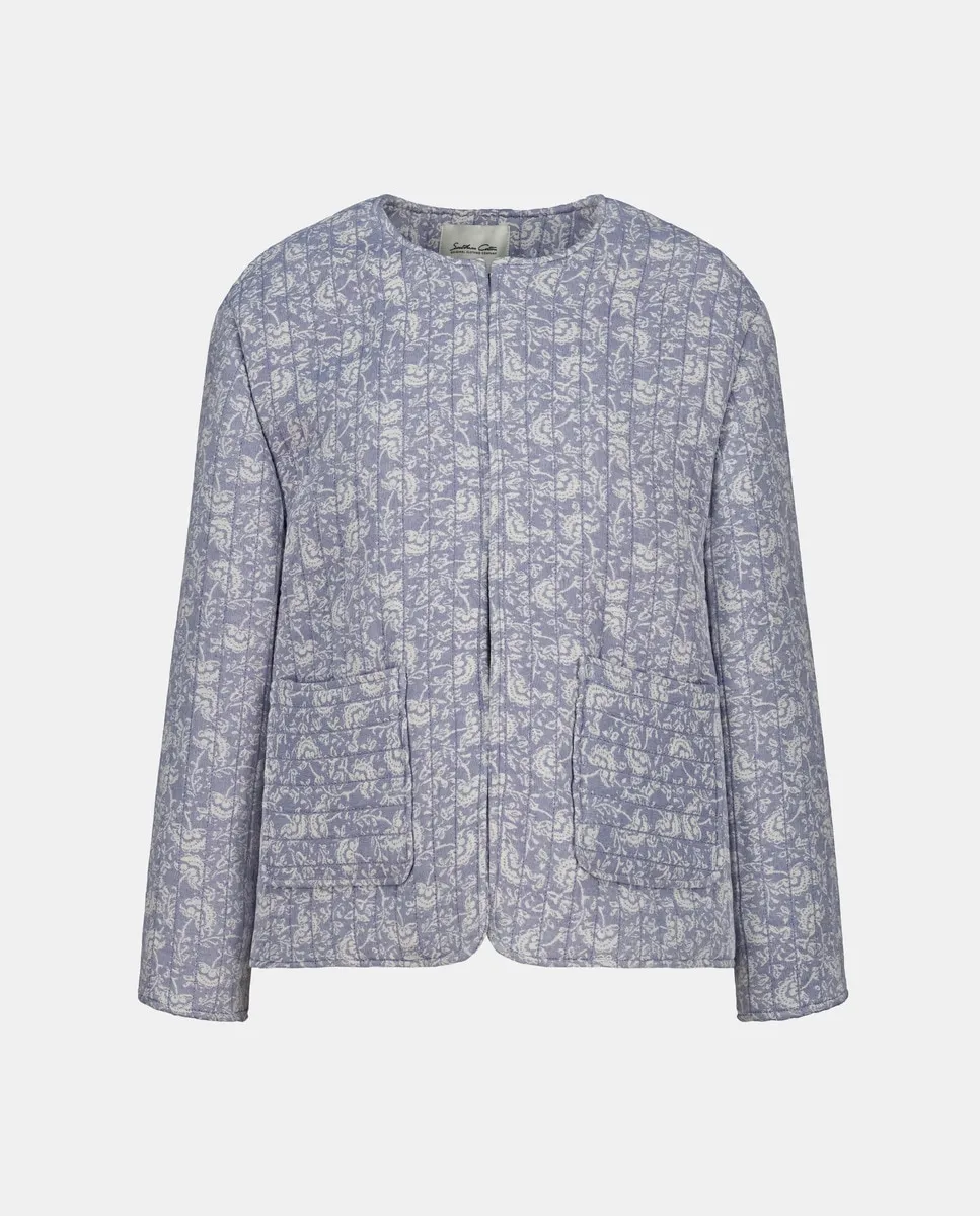 

Женская куртка с круглым вырезом и принтом Southern Cotton, синий