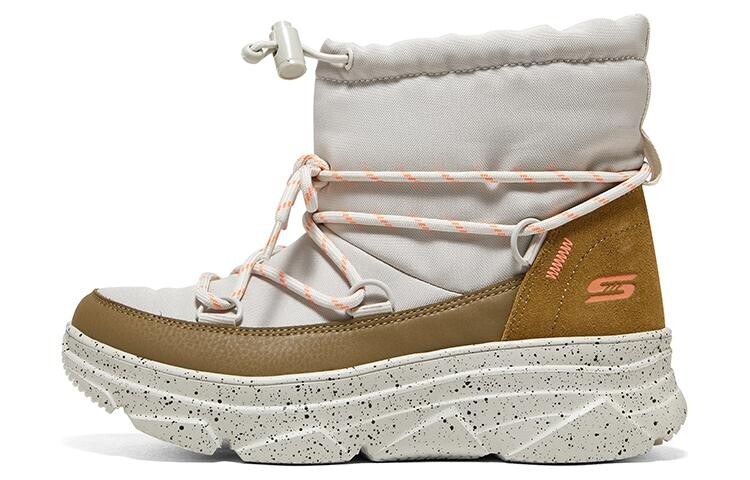Женские сапоги Skechers Bobs на толстой подошве, коричневый/белый