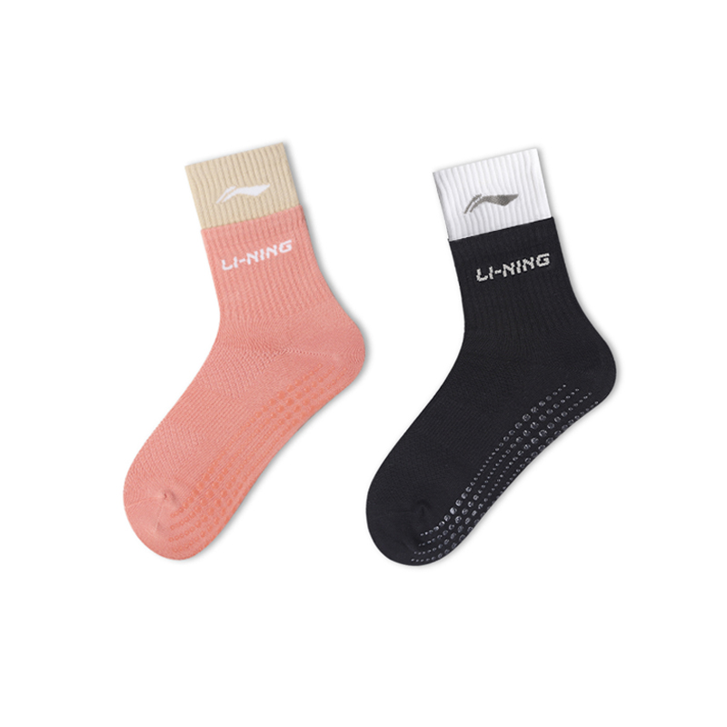 

Женские носки LiNing до середины голени, 2 пары, розовый/черный