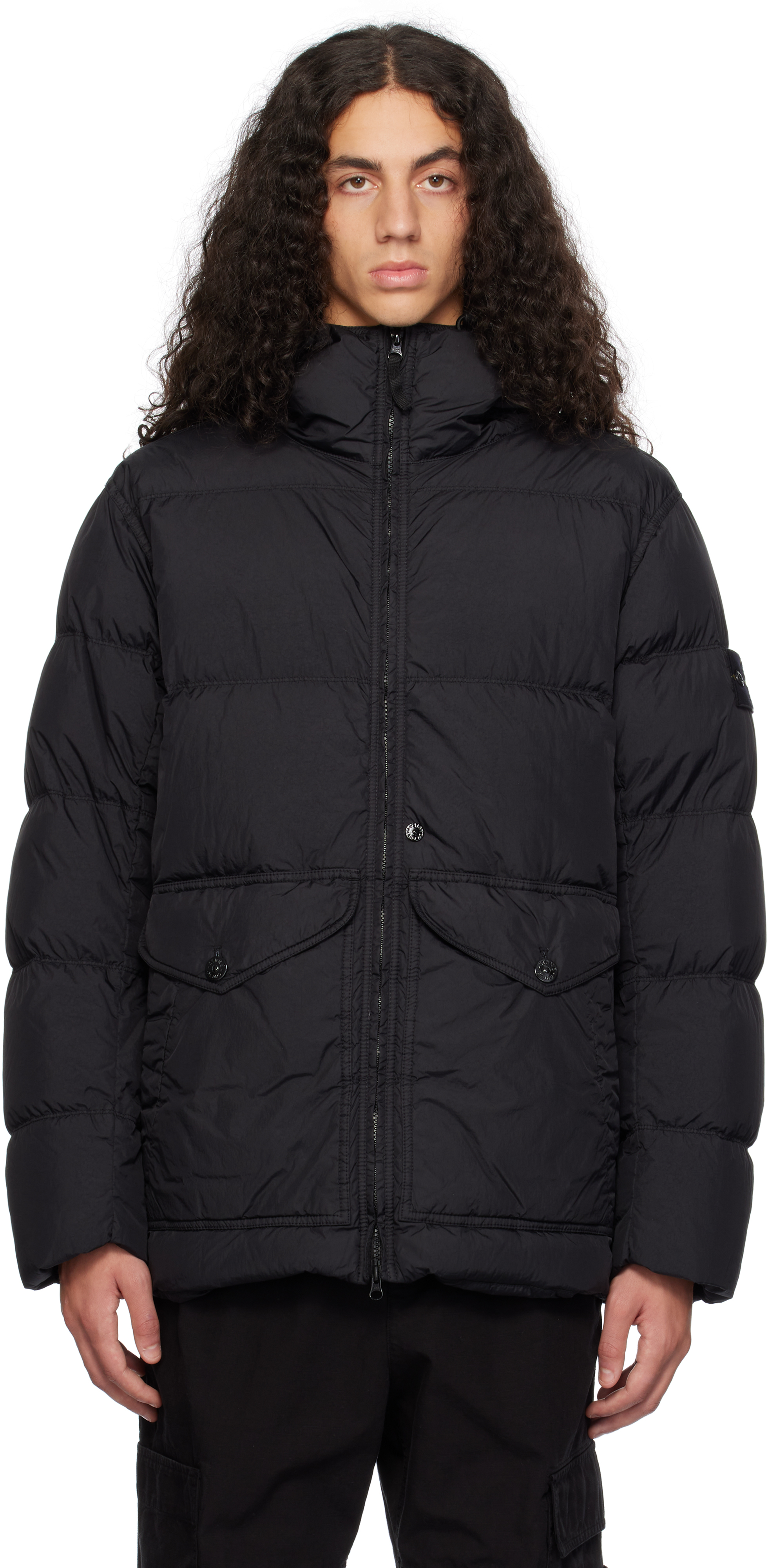

40723 Куртка-пуховик R-NY из жатого репсового материала Stone Island