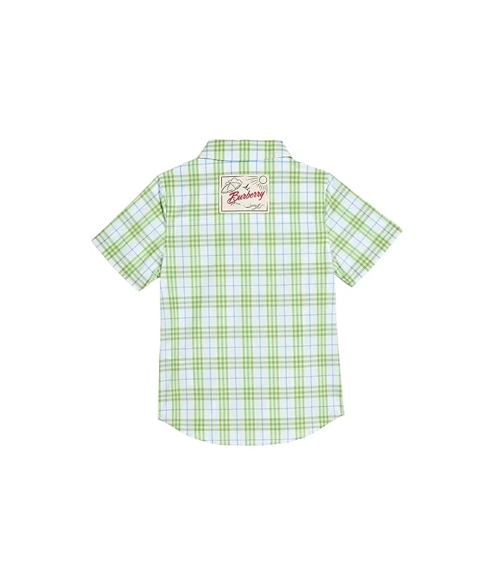 Рубашка Owen Check Button Top Burberry Kids, Apple Green — фото 2