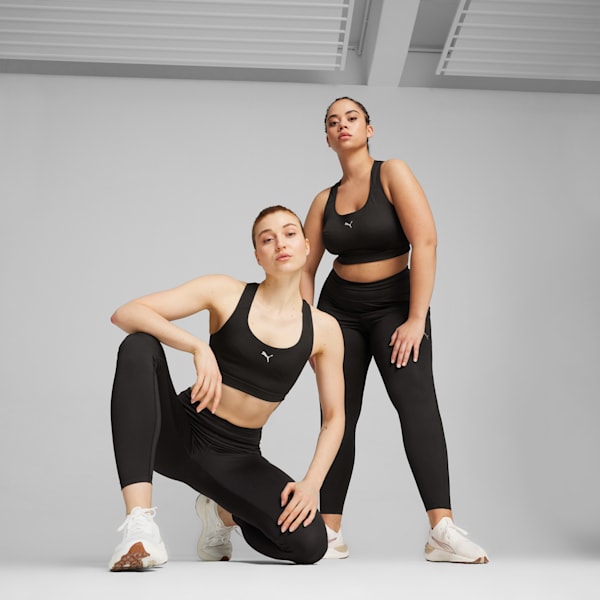 

Женский спортивный бюстгальтер средней интенсивности с влагоотводящим эффектом 4Keeps Run Puma, черный