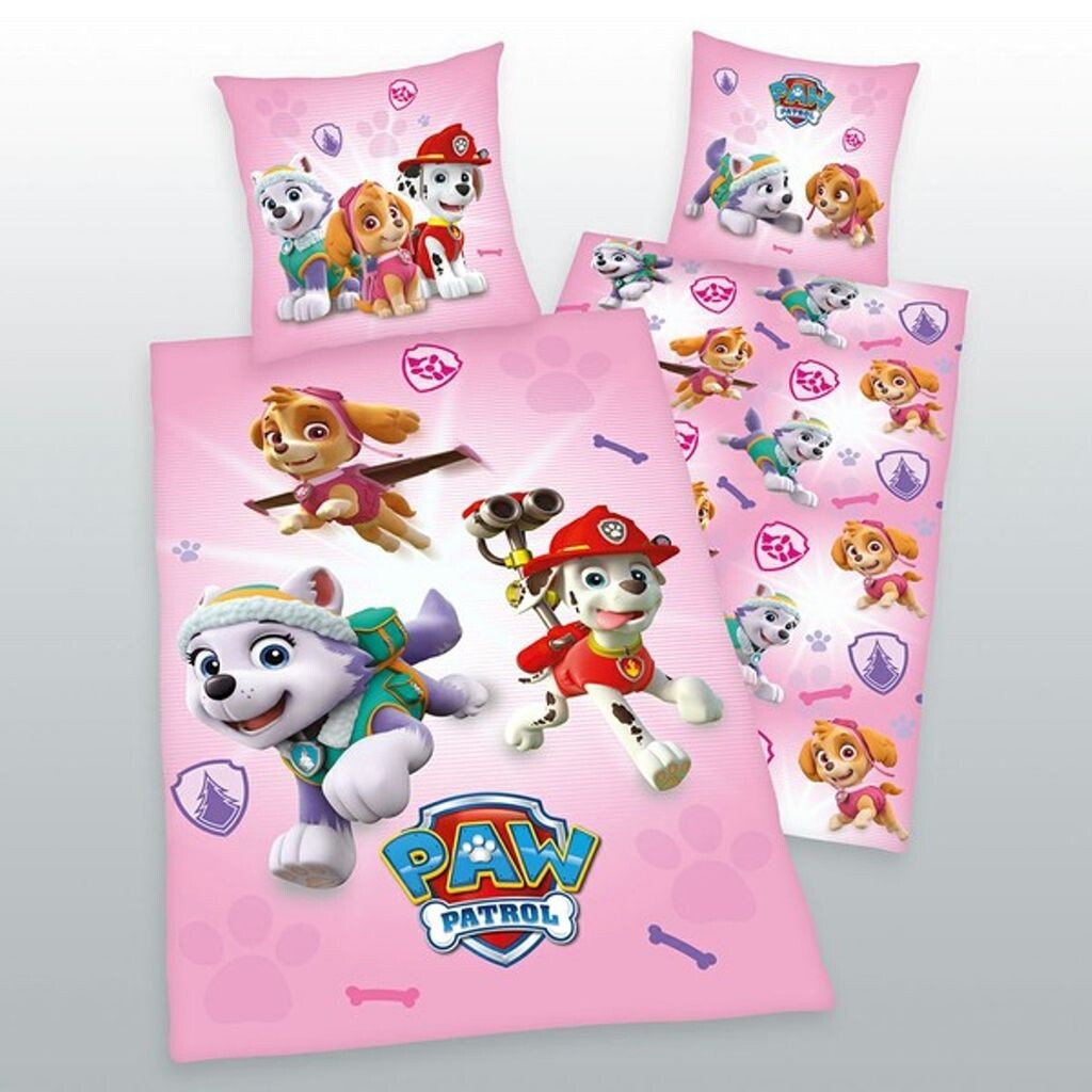 

Постельное белье Paw Patrol 135 х 200/80 х 80 см, розовый