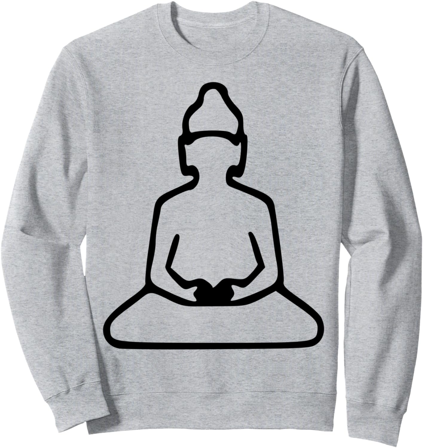 

Минималистичная толстовка с изображением Будды для медитации Fashion Tees, серый