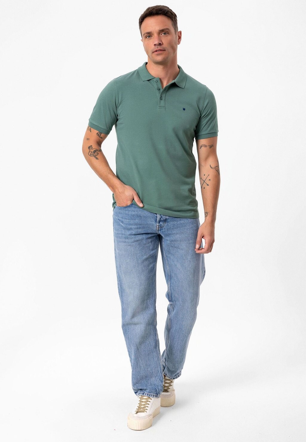 

Рубашка-поло Kavi Regular Fit Short Sleeve anou anou, зеленая